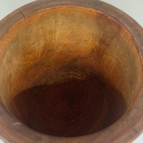 Vintage Hand Carved Wood Footed Mortar and Pestle Set! - Picture 8 of 11